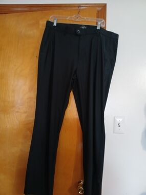 Vintage Black Men's Pleated Dress Trousers